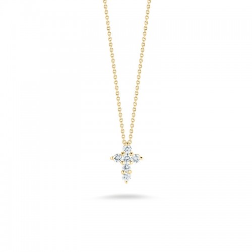 Roberto Coin Tiny Treasures Large Baby Cross Pendant with Diamonds