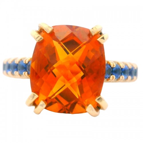 Graduated Sapphire and Citrine Spirit Ring