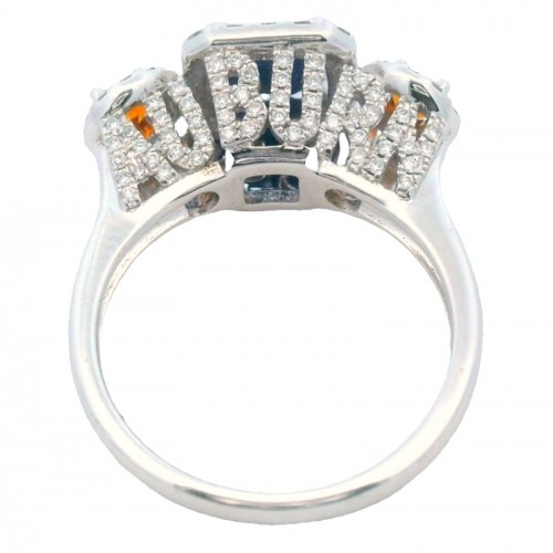 STERLING SILVER AUBURN TIGERS WITH DIAMONDS