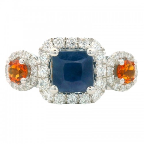 War Eagle Ring with Diamonds in White Gold