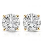 0.75 Carat Diamond Studs in 14K Yellow Gold