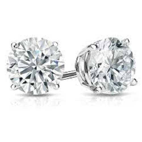 0.75 Carat Diamond Studs in 14K White Gold