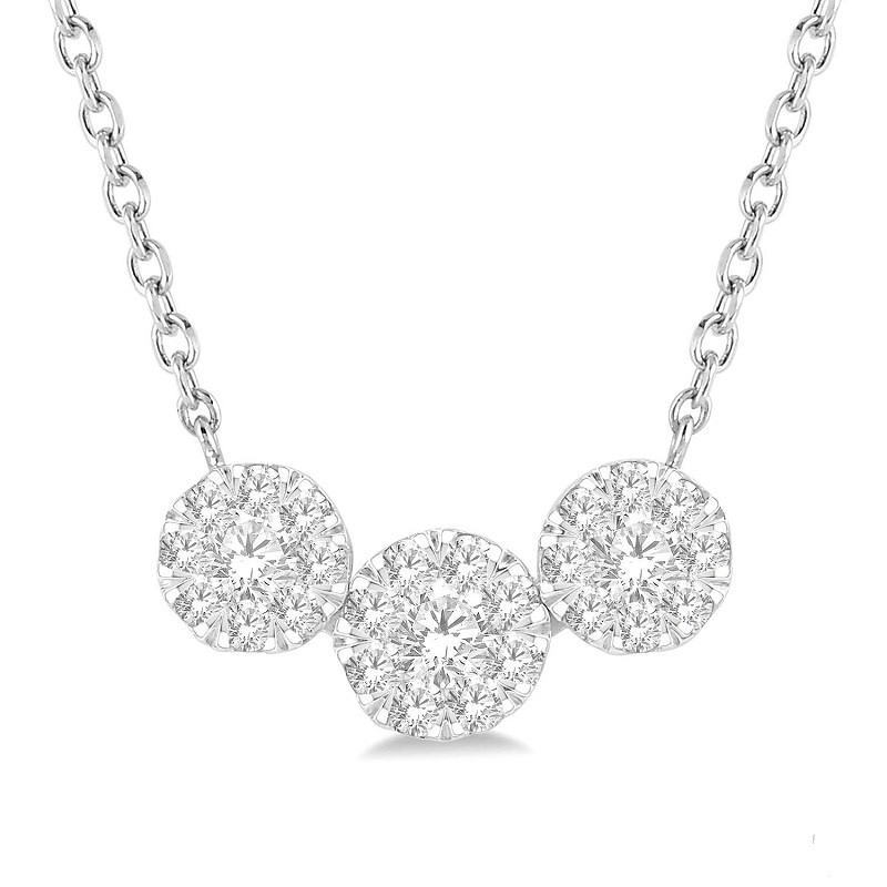 Ashi 1/2 CTW Triple Circle Lovebright Necklace