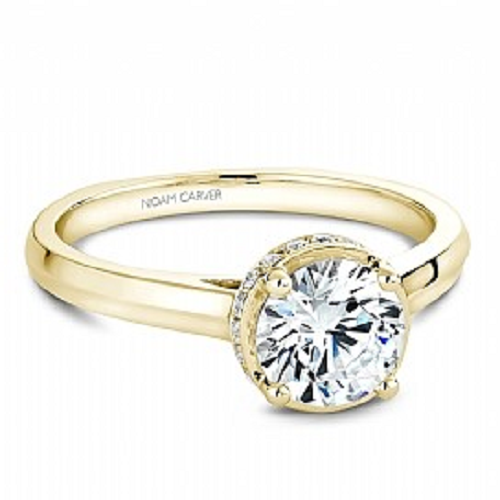 Engagement Ring With Peekaboo Diamonds