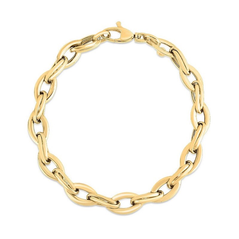 Roberto Coin Designer Gold Almond Link Bracelet