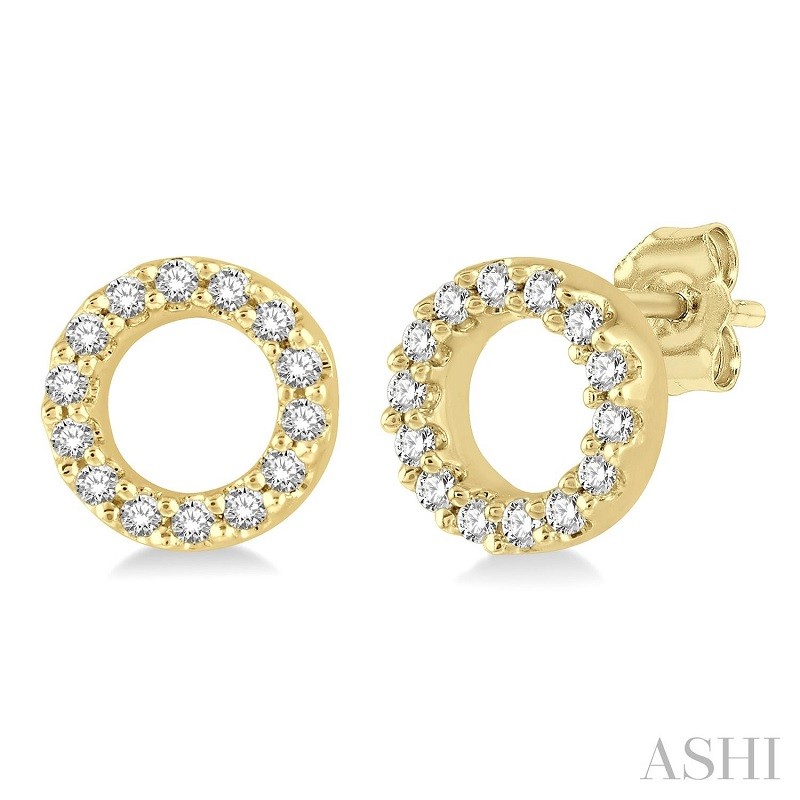 Ashi 1/10 CTW Circle Diamond Earrings
