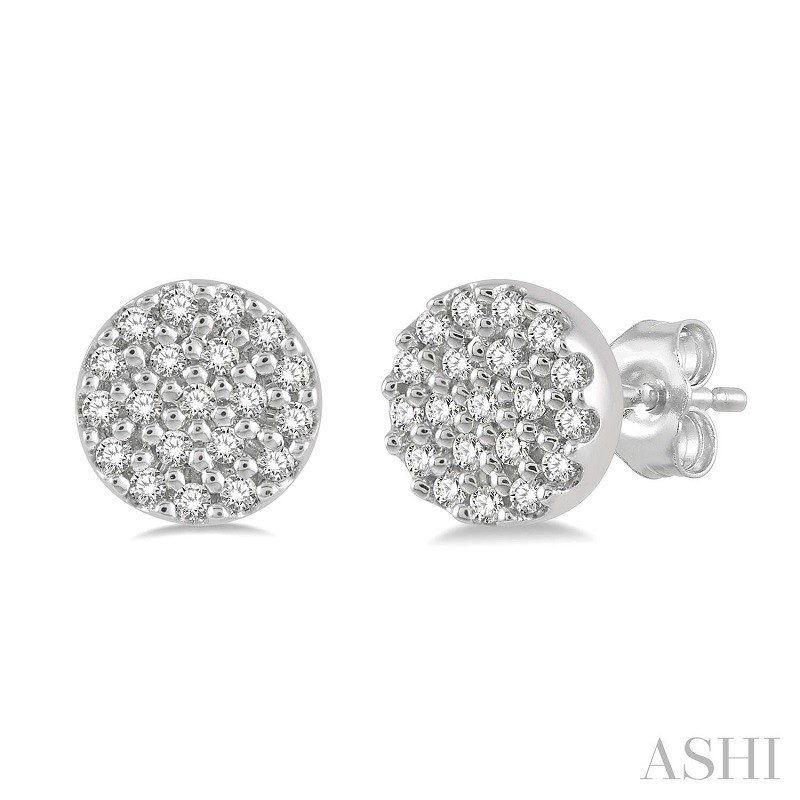 Ashi 1/8 CTW Diamond Disc Earrings
