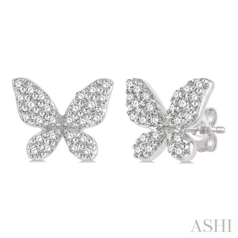 Ashi 1/5 CTW Butterfly Diamond Earrings
