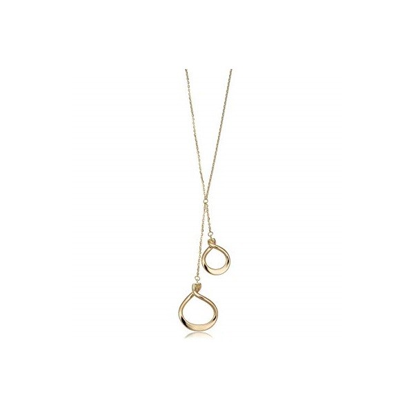 14K Yellow Gold Twist Pear Drop Necklace