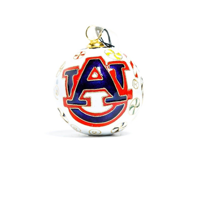 Auburn Colorful Candy Canes Cloisonné Christmas Ornament