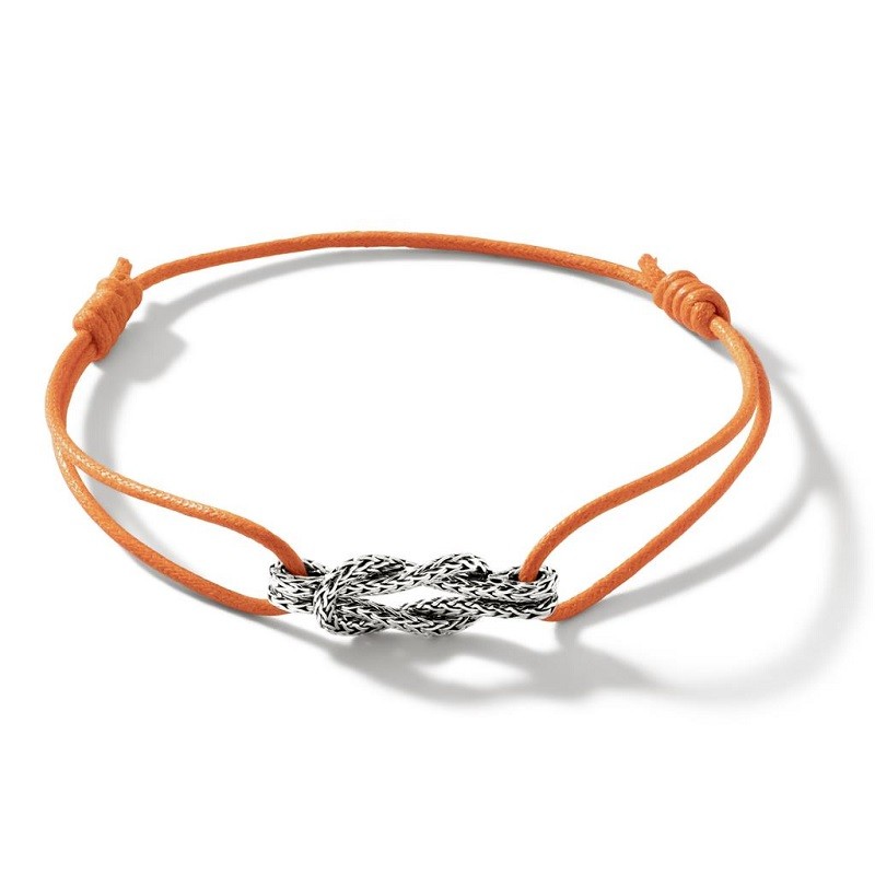 John Hardy Love Knot Orange Cord Bracelet