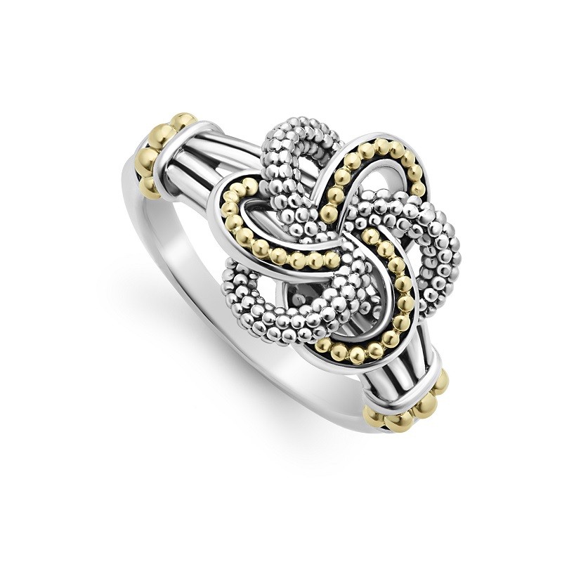 Lagos Two Tone Love Knot Ring