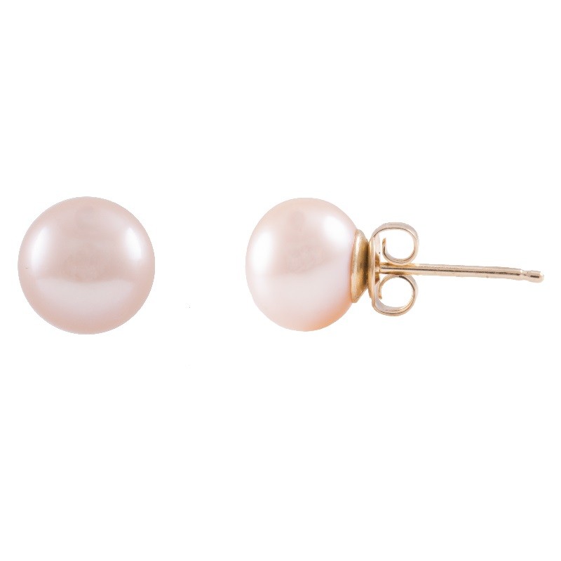 7-7.5MM Pink Freshwater Pearl Studs