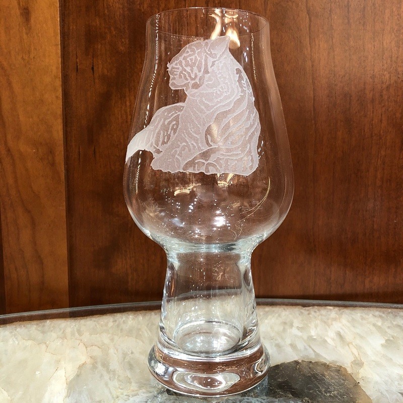 Etched Tiger IPA Glass