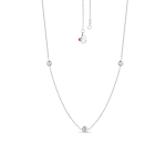 Roberto Coin Diamonds by the Inch Necklace with 3 Diamond stations
