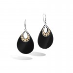 Dot Drop Earrings with Black Onyx