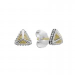 Lagos Small Caviar Pyramid Stud Earrings