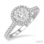 Ashi 1/2 CTW Lovebright Essential Ring with Yellow Accents