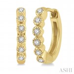 Ashi 1/10 CTW Diamond Huggie Fashion Earrings