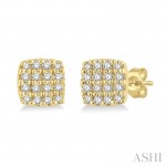 Ashi 1/8 CTW Cushion Diamond Earrings