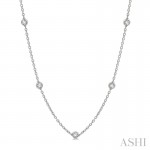 Ashi 1 CTW Diamond Station Necklace