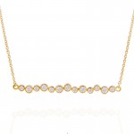14Y Bubble Bezel Diamond Necklace