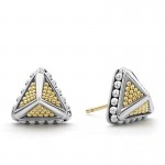 Lagos 12mm Large Caviar Pyramid Stud Earrings