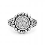 Lagos Small Caviar Circle Diamond Ring