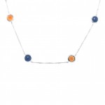 14KW SAPPHIRE AND CITRINE NECKLACE