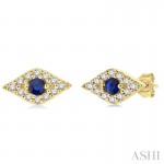 Ashi Evil Eye Sapphire and Diamond Earrings
