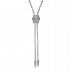 Judith Ripka Eternity Adjustable Lariat Necklace with Diamonds