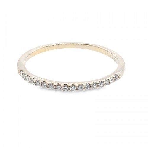 14K Yellow Gold Pavé Stackable Ring