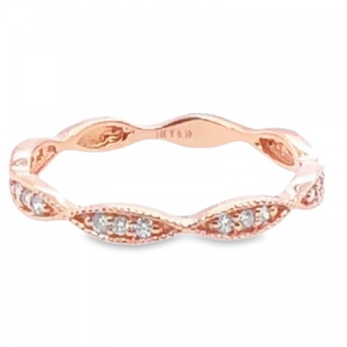 14K Rose Gold Marquise Stackable Ring