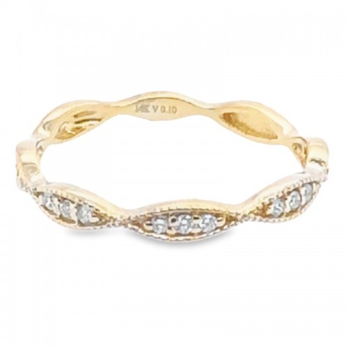 14K Yellow Marquise Stackable Ring