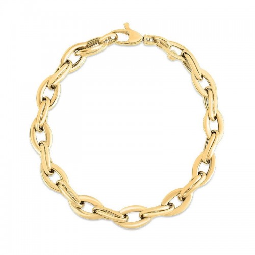 Roberto Coin Designer Gold Almond Link Bracelet