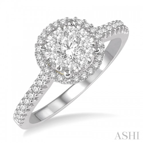 Ashi 1/2 CTW Lovebright Essential Ring with Yellow Accents