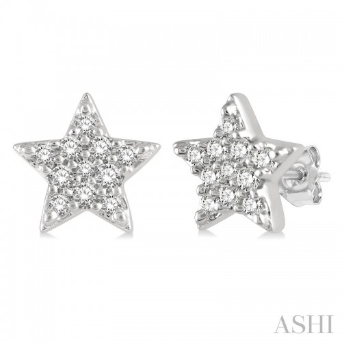 Ashi 1/10 CTW Star Diamond Earrings