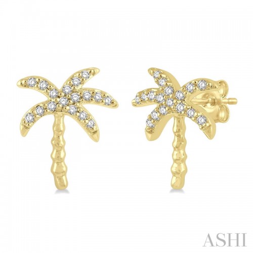 Ashi 1/10 CTW Palm Tree Diamond Earrings