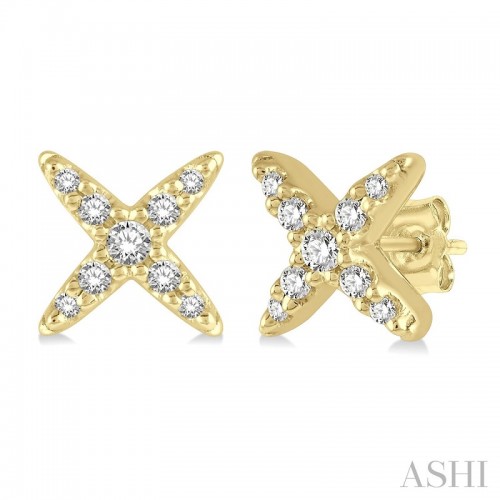 Ashi 1/10 CTW Diamond X Earrings