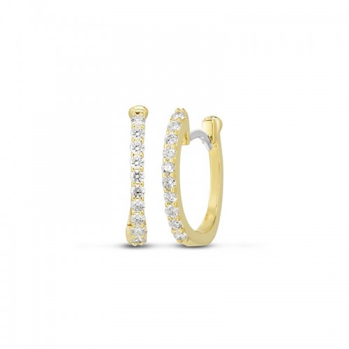 Roberto Coin Perfect Diamond Hoops with Micropave Diamonds