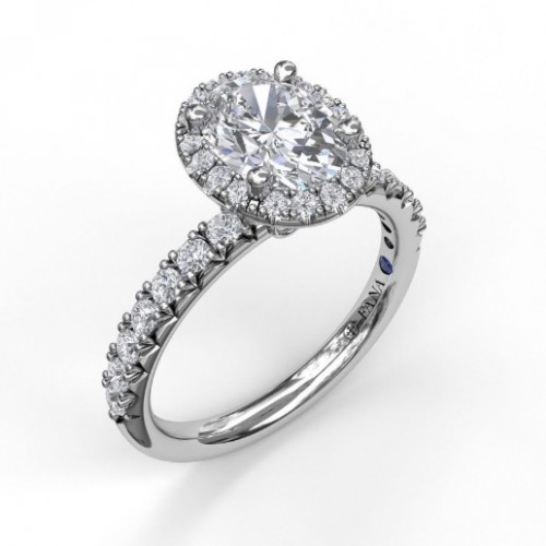 Fana Classic Diamond Halo Engagement Ring