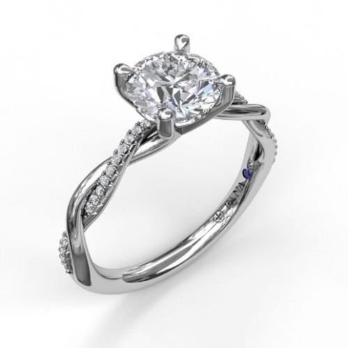 Fana Gold and Diamond Twist Engagement Ring