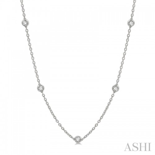 Ashi 1 CTW Diamond Station Necklace