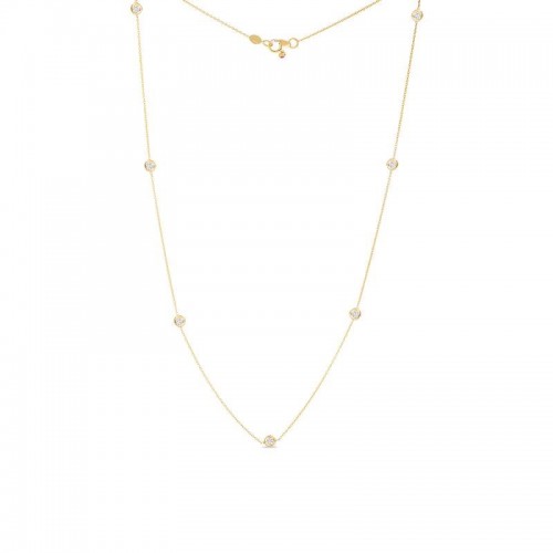 Roberto Coin Diamonds By The Inch Necklace with 7 Diamond Stations