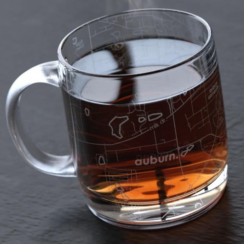 Glass Auburn Coffee Mug