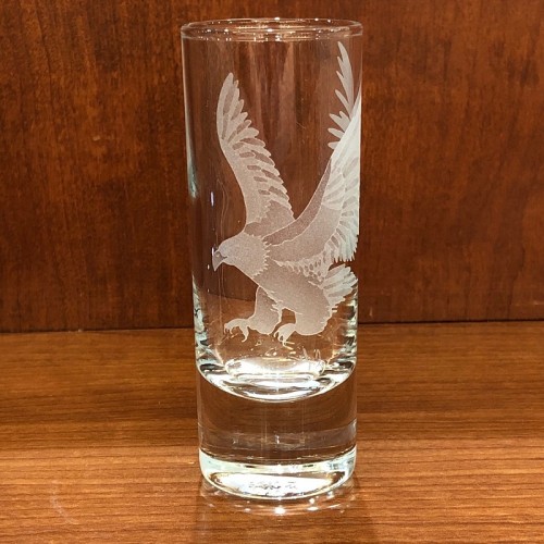 Etched Eagle Shot Glass