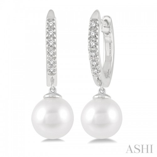 Ashi Pearl and Diamond Earrings