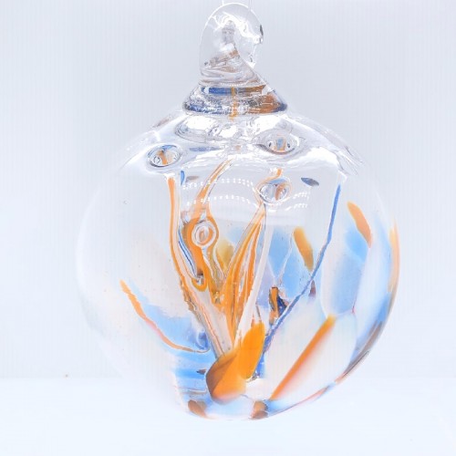 Handblown Swirl Glass Ornament