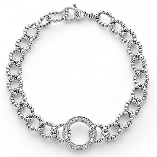Lagos Diamond Circle Link Bracelet