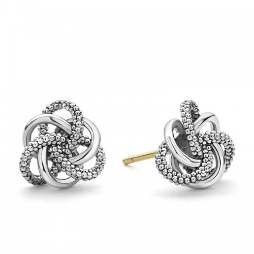 Lagos Small Silver Love Knot Earrings